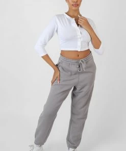 Kaiia OVERSIZED DRAWSTRING JOGGERS GREY CLOTHING