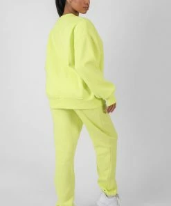 Kaiia TEXT DETAIL OVERSIZED SWEAT LIME CLOTHING
