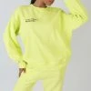 Kaiia TEXT DETAIL OVERSIZED SWEAT LIME CLOTHING