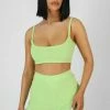 Kaiia CLOTHING BASIC SCOOP NECK CROP TOP LIME 1 Kaiia CLOTHING BASIC SCOOP NECK CROP TOP LIME