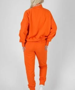 Kaiia REVERSE PANEL RELAXED JOGGERS ORANGE CLOTHING