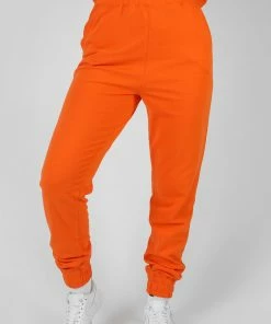 Kaiia REVERSE PANEL RELAXED JOGGERS ORANGE CLOTHING